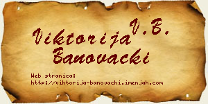 Viktorija Banovački vizit kartica